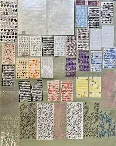 Lot of 40 Sticko Alphabet Sheets Complete & Incomplete, 14 Glitter/Dimensional - Picture 1 of 7