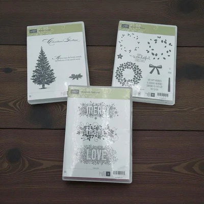 Наборы марок Stampin Up Wonderous Wreaths Special Season сезонно разбросанные 3 шт. - Изображение 1 из 4