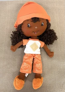 2003 Strawberry Shortcake Berry Soft Friends Pyjama leuchtend orange Blüten Puppe - Bild 1 von 6