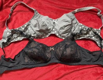 Anita Soft Cup Nursing Bras Lot Of 2 36E Lace Polka Dot Breastfeeding - Image 1 of 4