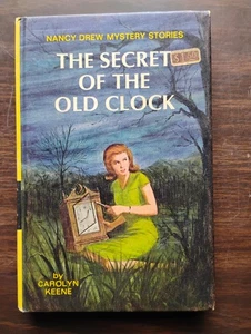 Nancy Drew Hardback Book The Secret of the Old Clock #1 1959 Edition Vintage - Foto 1 di 4