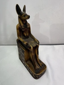 UNIQUE ANCIENT EGYPTIAN ANTIQUES Seated ANUBIS god of the underworld 6” - Picture 1 of 10