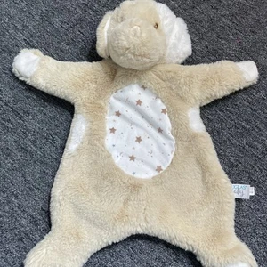 Douglas Baby Sshlumpie Dog Lovey Security Blanket Plush Puppy Tan Satin Paw Flat - Picture 1 of 11