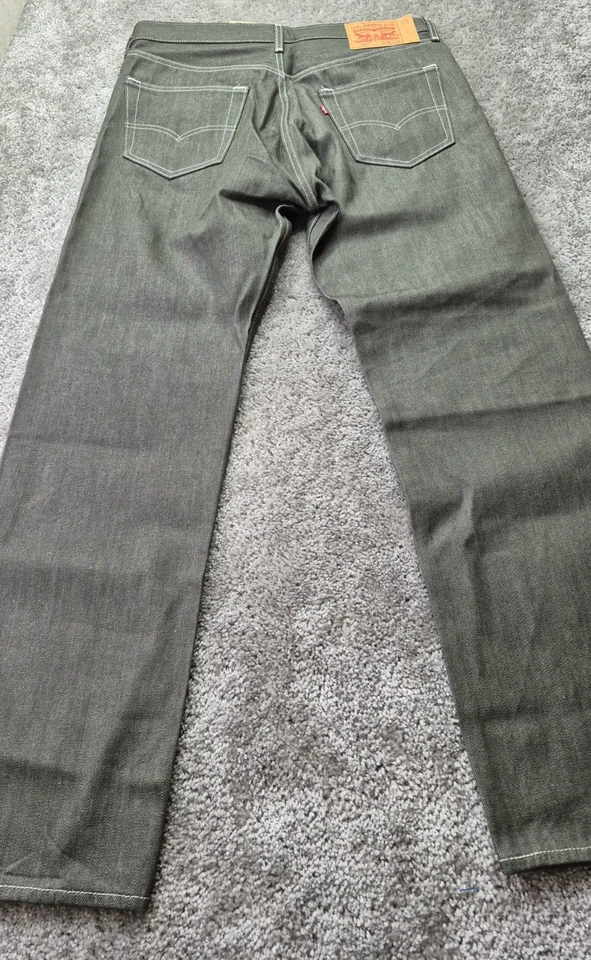 Levi's 501 Shrink To Fit Original Fit Green Denim Jeans 005013670 Men's 34x34