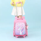 Kids Trolley Backpack Detachable Large School Bag With 2 Rolling Wheels Gift EJJ