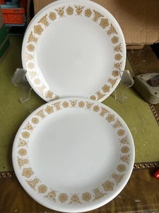 Corning Ware Corelle Schmetterling Gold Mittagessen Teller 8 1/2" D 8er Set - Bild 1 von 2