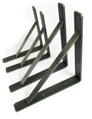 Heavy Duty Scaffold Board Shelf Brackets Rustic Handmade Industrial Modern - Image 1 of 4