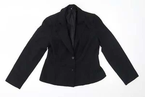 E-vie Womens Black Polyester Jacket Blazer Size 14 - Picture 1 of 12