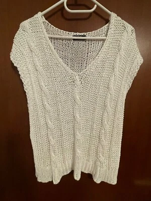 Strickpullunder, weiß, Größe M-L - Bild 1 von 4