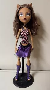 Monster High Clawdeen Wolf Frightfully Tall Ghouls 17” Doll w/ Stand No Coat - Picture 1 of 5
