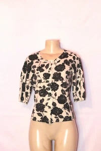 CÁRDIGAN DE CACHEMIR CON BOTONES MANGA CORTA ARGYLE GRIS/CREMA MARCA KENAR PEQUEÑO - Imagen 1 de 3