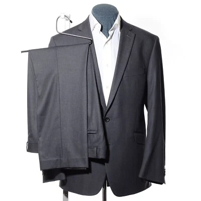 44R Slim-Fit Kenneth Cole Gray Rayon-Blend Two-Piece Suit 36x30 Trousers Jacket - Image 1 of 4