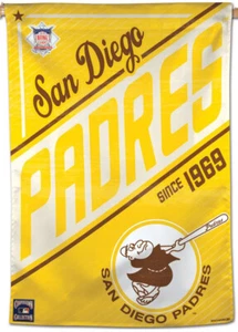 San Diego Padres SINCE 1969 Cooperstown Collection Retro-Style 28x40 BANNER - Picture 1 of 1
