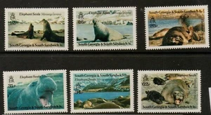 S.GEORGIA&S.SANDWICH SG203/8 1991 ELEPHANT SEALS MNH - Picture 1 of 1