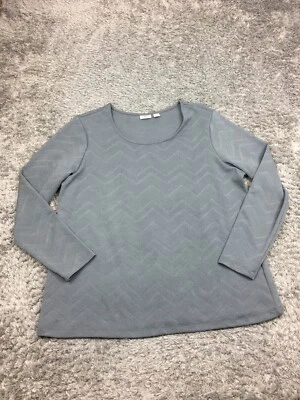 Cato Shirt Womens Size 18W 20W Gray Long Sleeve Shirt Woman - Image 1 of 4