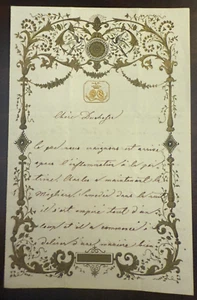 Antique Italian Noble Coat of Arms Stationery Addressed to Dear Duchess Florence - Picture 1 of 6