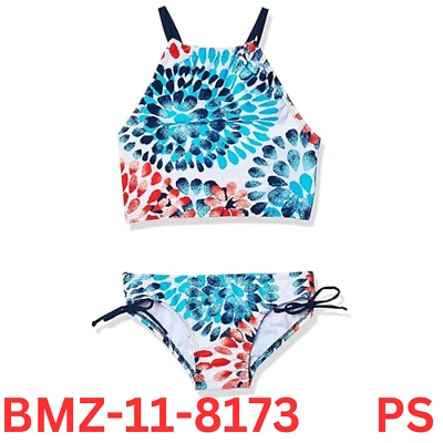 Canu Surf Girls UPF 50+Halter Tankini 2 Piezas Traje de Baño, Rojo Margarita/Blanco/Azul, 14 Foto 1 de 4