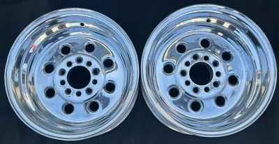 (2) 15" CRAGAR SUPERLITE II VINTAGE POLISHED WHEELS 15x8 RIMS 5x4.5 5x4.75 PAIR - Image 1 of 4