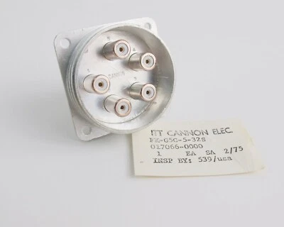 (5) Conectores ITT/Cannon FKG5C5-32S estándar K 5 contactos de soldadura plateados POS Foto 1 de 2