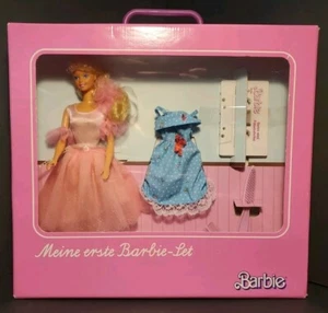 VTG Meine Erste My First Barbie Set Ballerina Doll German 1987 New - No Hang Tag - Picture 1 of 10