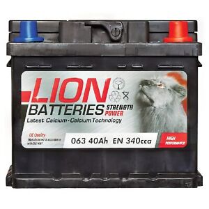 063 12V Car Battery 3 Year Guarantee 40AH 340CCA 0/1 B13 Spare - Lion 444770631