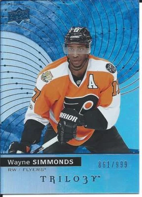 2017-18 UD Upper Deck Trilogy WAYNE SIMMONDS Blue Foil #7 861/999 Philadelphia - Image 1 of 2