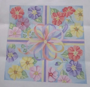FLOWERS AND BOWS NEEDLEPOINT — PRICE DROP - Picture 1 of 1