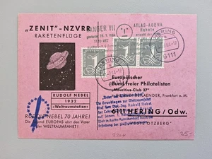 Beleg Raketenpost 1964 Zenit-NZVRR Raketenflüge, 70 Jahre Rudolf Nebel Raumfahrt - Bild 1 von 1
