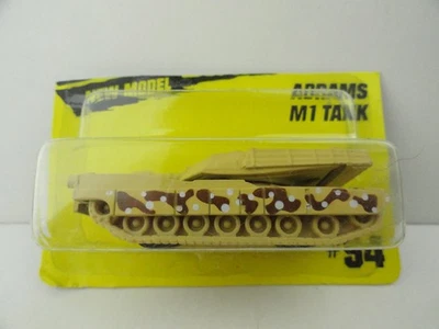 1995 Matchbox #54 Abrams M1 Tank (Tan Camouflage) – CUT CARD - Image 1 of 4