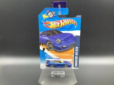 Hot Wheels HW All Stars '12 4/10 Blue Porsche 911 GT2 Toy Car 124/247 B2 - Image 1 of 4