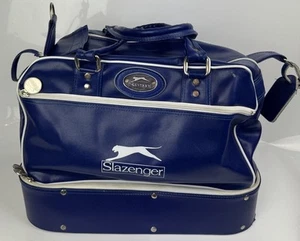 Vintage Slazenger Sports Kit Bag Blue With Name Tag - 70’s - Picture 1 of 11
