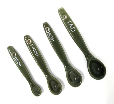 Temp-tations Fun Size Measuring Spoons: Tad, Dash, Pinch, Drop, GREEN - Image 1 of 4