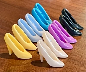 Barbie Doll Shoes Vintage 1990s Superstar Era Pumps LOT 6 PAIRS High Heels - Picture 1 of 24