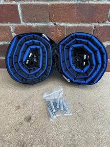 ALMOHADILLAS PORTAEQUIPAJES RUK SPORT CORREAS AJUSTABLES AZULES NUEVAS CON ESTUCHE - Imagen 1 de 4