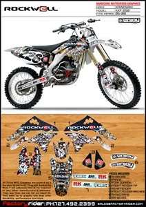 Rockwell Motocross Graphics Kawasaki KX 250 F  2006-2008 Dirt Bike Graphics Kit - Picture 1 of 1