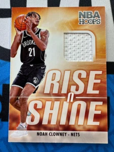 2023-24 Panini NBA Hoops Rise N Shine Insert Relic Noah Clowney #RS-CLY Nets RC - Picture 1 of 2