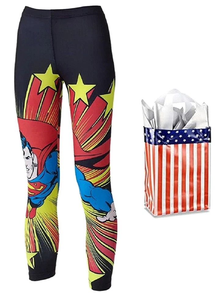 Superman Junior Mujer Estampado Leggings y Bolso 2 Piezas Conjunto de Regalo Nuevo con Etiquetas Foto 1 de 1