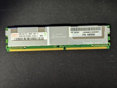IBM FRU 46C7422 Hynix 43X5060 2GB PC2-5300 DDR2-667MHz ECC  BladeCenter HS21 - Immagine 1 di 2