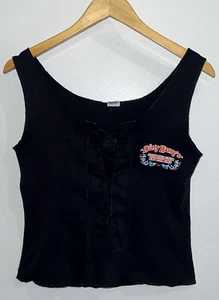2005 Dirty Harry's Daytona Beach FL Motorcycle Bike Week Tank Top Black-Sz. S/M - Picture 1 of 6