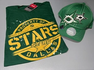 Combo Lot of 2 Men’s Dallas Stars NHL Short-Sleeve Tee 2XL & Fitted Hat L/XL - Picture 1 of 1