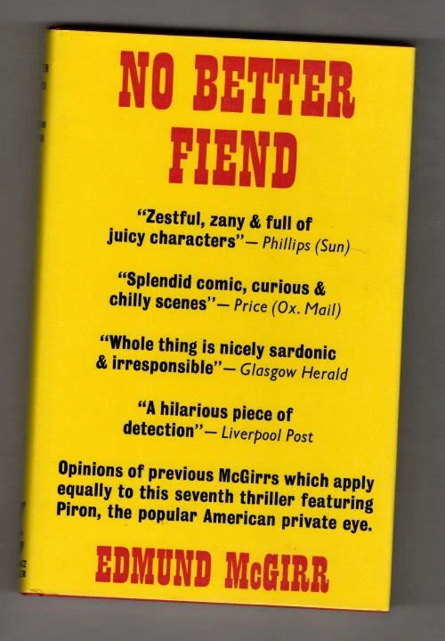No Better Fiend by Edmund McGirr (First UK Edition) Gollancz File Copy - Image 1 of 1