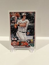 2023 Topps Holiday ADLEY RUTSCHMAN Candy Cane Bat VARIATION CODE #514 Orioles