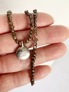 Nine West 925 Sterling Silver real Brown Seed Pearl Necklace 16”Long. - Picture 1 of 9