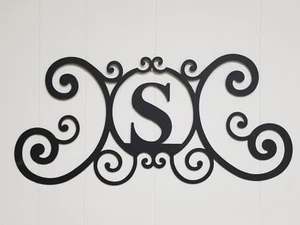 Iron Letter S Door Monogram Wall Decoration Plaque Metal Art Initial 2mm thick - Picture 1 of 5