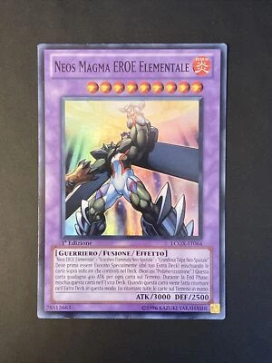Yu-Gi-Oh! Super Rare Ita Neos Magma Elemental Hero 1st Edition Lcgx-it064 Fusion - Image 1 of 4