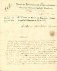 Vicomte de Brosses de Beaumont lettre autographe signe Arras manque d'argent !