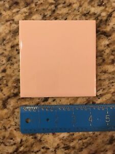 Classic Pink Tile: Set of Six Reclaimed Vintage American 4.25 inch Pink Tiles
