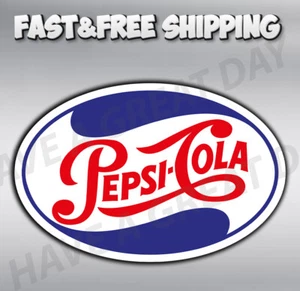 Pegatina/calcomanía de vinilo con logotipo ovalado vintage de Pepsi Cola 10 tamaños❗️¡SEGUIMIENTO! - Imagen 1 de 5