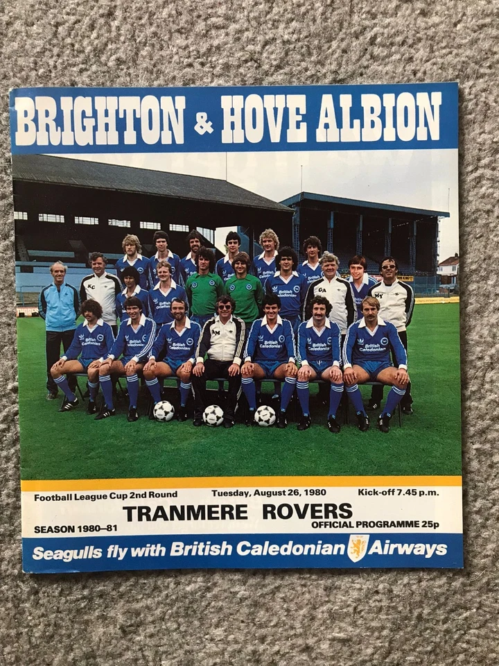 Brighton & Hove Albion v Tranmere Rovers - League Cup - 1980-1981 - Image 1 of 1