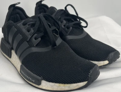 Adidas CORE BLACK Nmd R1 Boost Japanese Text Sneakers Youth US Size 4.5 ~CG6245 - Image 1 of 4